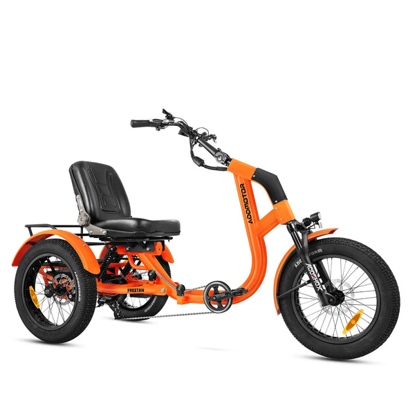Freetan M-368X Full-Suspension Semi-Recumbent eTrike – Surf-Wheels 'n E-Bikes
